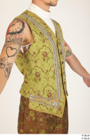   Photos Man in Historical Civilian suit 3 18th century civilian suit medieval clothing tattoo upper body vest 0006.jpg